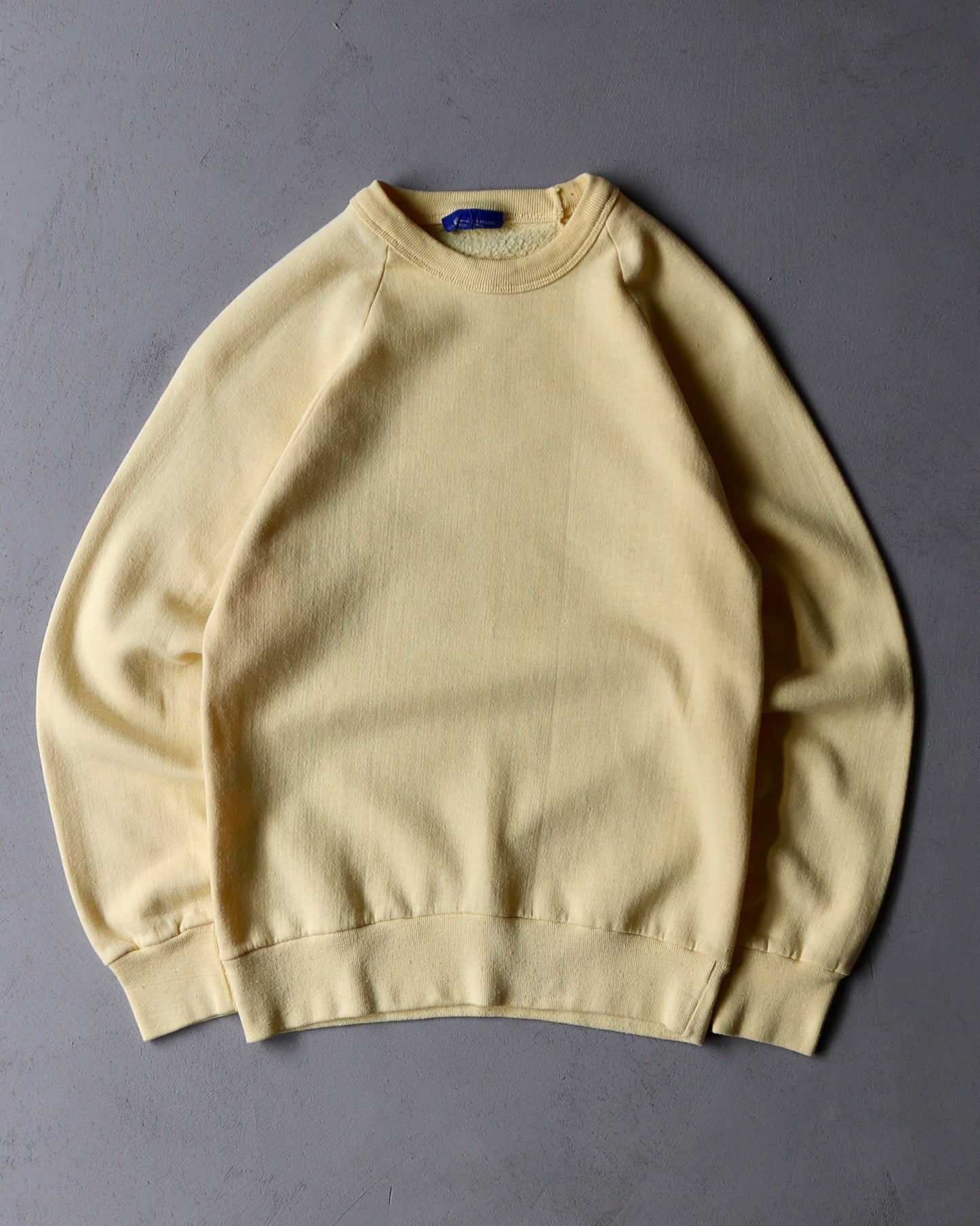 1980s - Baby Yellow Blank Crewneck - XS