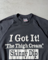 1990s - Black "Skinny Dip" T-Shirt - XL