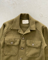 1970s - Khaki Military Wool Shirt - XS
