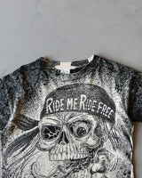 1980s - Black/White "Ride Me Ride Free" T-Shirt - L