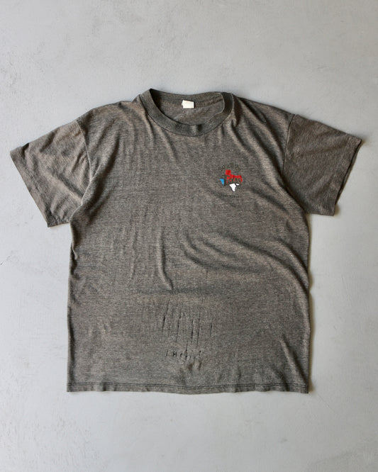 1980s - Charcoal Distressed "Texas" T-Shirt - S