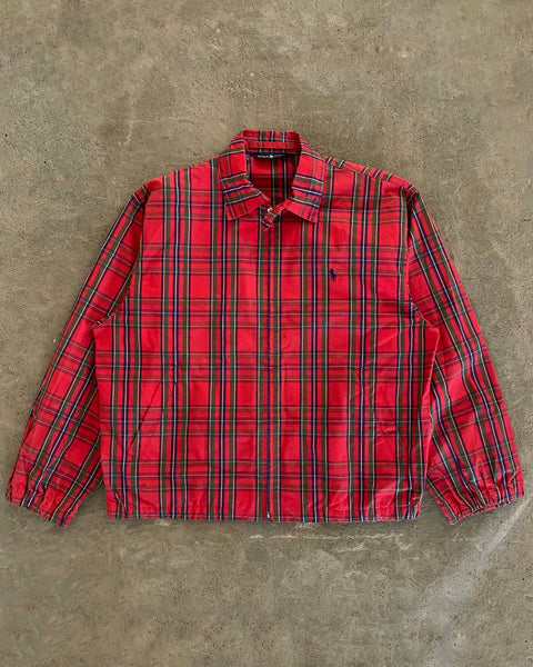 1990s - Red/Navy Ralph Lauren Plaid Jacket - M