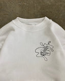 1990s - White "Kaboom" Crewneck - M