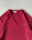 1980s - Burgundy Lacoste Orlon Sweater - L/XL