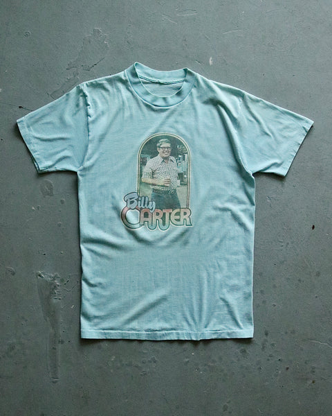 1970s - Baby Blue "Billy Carter" Iron On T-Shirt - S
