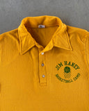 1980s - Yellow Champion "Basketball Camp" Polo - M