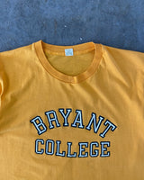 1980s - Yellow/Orange "Bryant College" T-Shirt - M/L