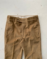 1970s - Beige Suede Flare Pants - 33x32