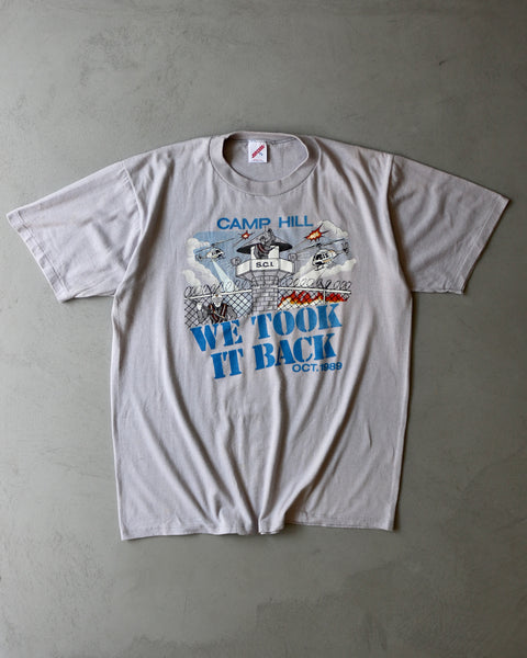 1980s - Light Grey "Camp Hill" T-Shirt - L