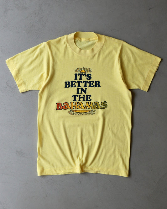 1980s - Baby Yellow "Bahamas" T-Shirt - XS