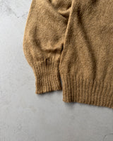 1980s - Brown Mohair V Sweater - L