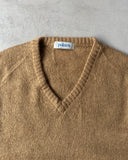 1980s - Brown Mohair V Sweater - L
