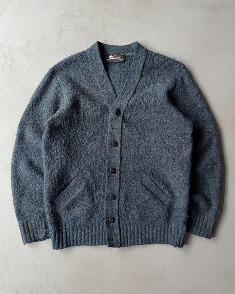 1980s - Navy Wool Cardigan - M