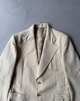 1970s - Beige Bonaventure Suit Jacket - 40 (M)