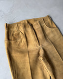 1970s - Caramel Suede Flare Pants - 29x31