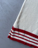 1980s - Beige/Red Woman Sweater Vest - S