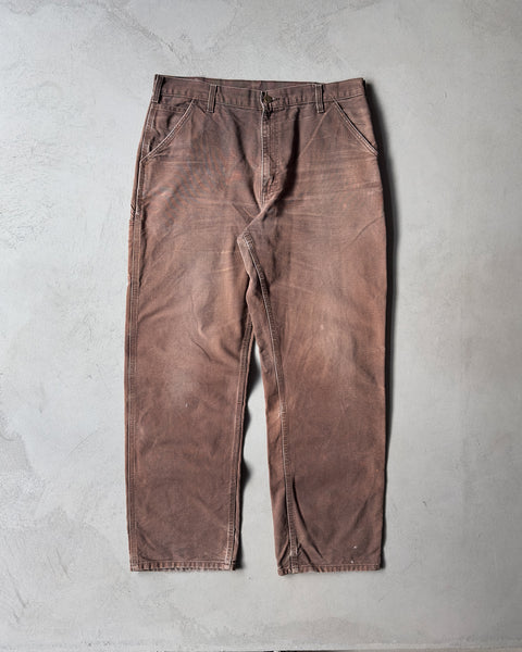 1990s - Faded Brown Carhartt Pants - 38x32