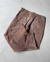 1990s - Faded Brown Carhartt Pants - 38x32