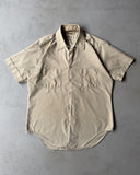 1980s - Tan Work Shirt - M/L