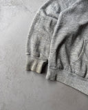 1980s - Grey Thermal Lined Zip-Up Hoodie - L
