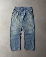 1990s - Distressed TH Jeans -35x30