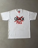 1990s - NOS White "Crack Pas" T-Shirt - L