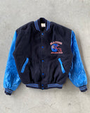 1990s - Black/Blue Blasters Varsity Jacket - L